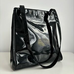 Black Y2K Faux Leather Bag